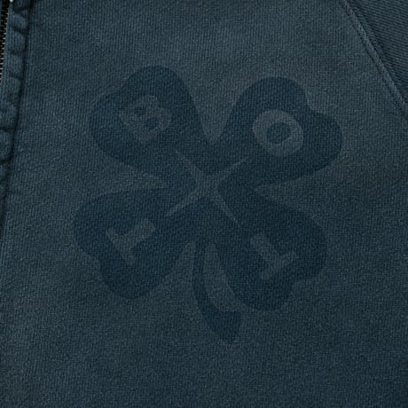 BoTT / WASHED LUCKY LOGO ZIP HOODIE / WASHED COBALT