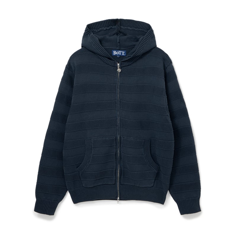 BoTT / KNIT ZIP HOODIE / NAVY | Sophomore