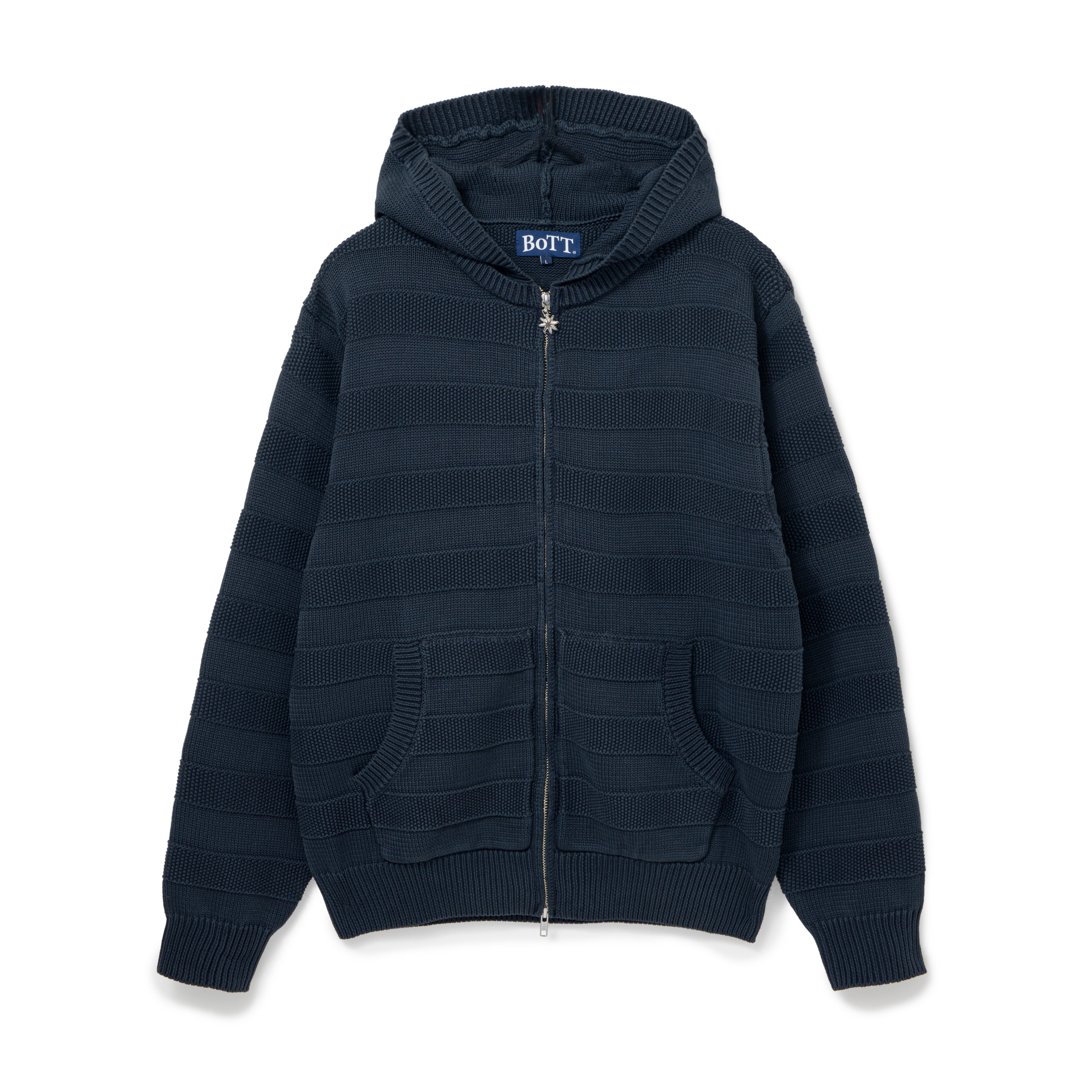 BoTT / KNIT ZIP HOODIE / NAVY | Sophomore