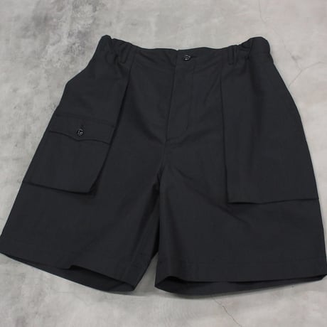tone / COTTON NYLON GARDEN SHORTS / BLACK