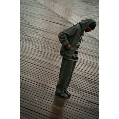 LQQK STUDIO / SWEAT ZIP HOODIE / BLACK