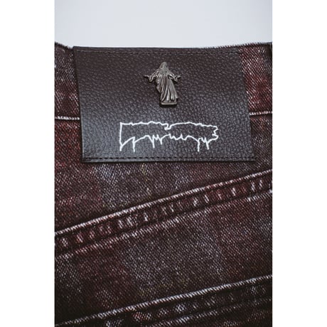 FUCKING AWESOME / MILLER PLAID DENIM SHORT / RED PLAID