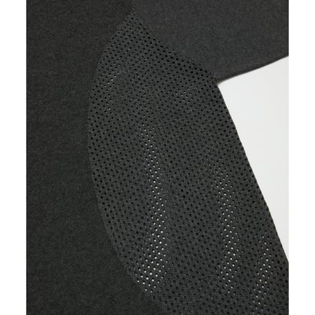 BAL / VENTILATION MESH KNIT ZIP POLO / CHARCOAL HEATHER