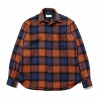 HOMBRE NINO / WOOL PLAID SHIRT / ORANGE NAVY