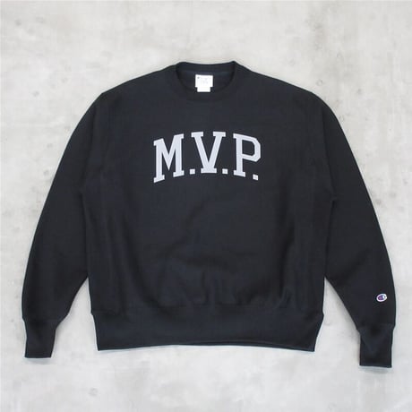 M.V.P. / REFLECTIVE M.V.P. LOGO CREW SWEAT / BLACK