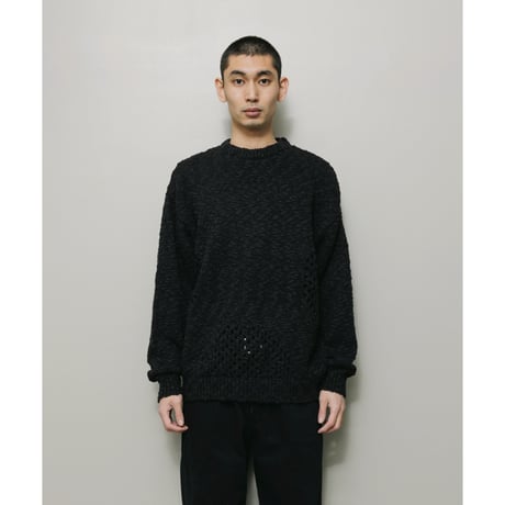 BAL / VENTILATION CREWNECK SWEATER / BLACK