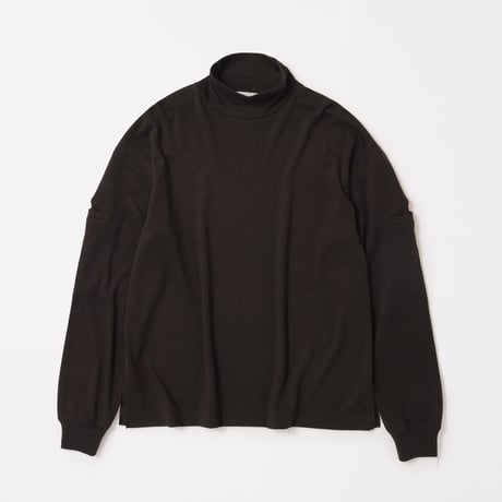 tone / WASHABLE WOOL L/S T SHIRT (TURTLE NECK) / BROWN