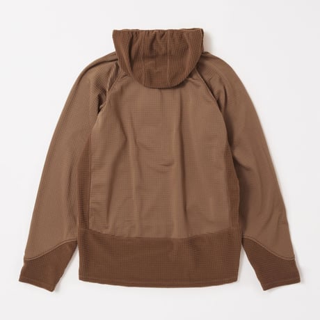 tone / POLARTEC HALF ZIP HOODED SHIRT / BROWN