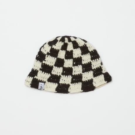 BAL / HAND KNIT BUCKET HAT / WHITE