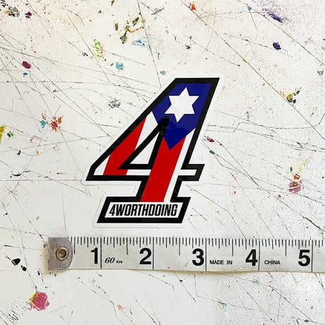 4WD  (4 WORTH DOING) / 4WD LOGO STICKER SHEET / SET OF 9 STICKERS MULTI - COLOR
