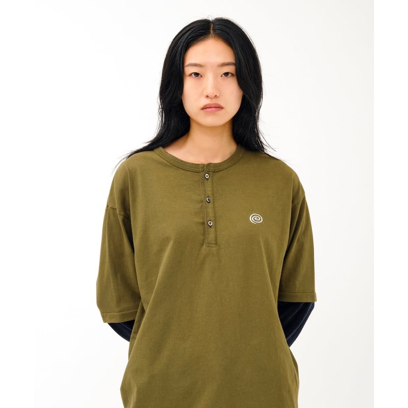 SOL soonerorlater / FAKE LAYERED TEE / KHAKI |