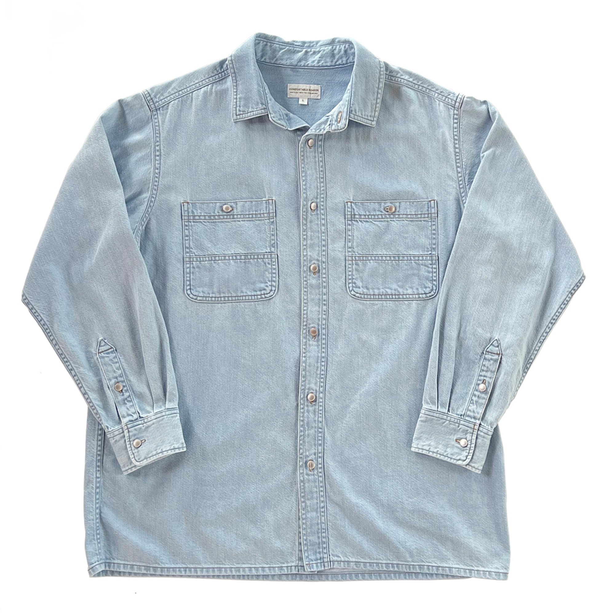 COMFORTABLE REASON / FADE DENIM SHIRTS / INDIGO