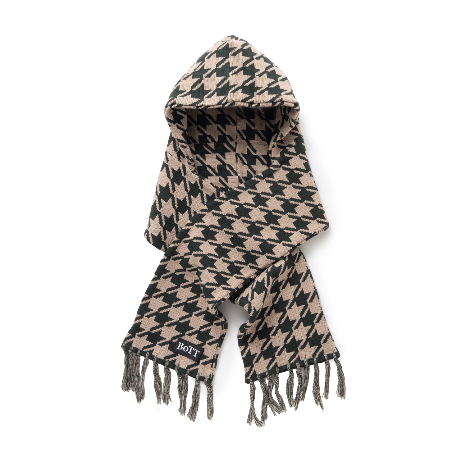【新品未使用】BOTT Houndstooth Hooded Scarf BoTT / HOUNDSTOOTH HOODED SCARF / NATURAL | Sop