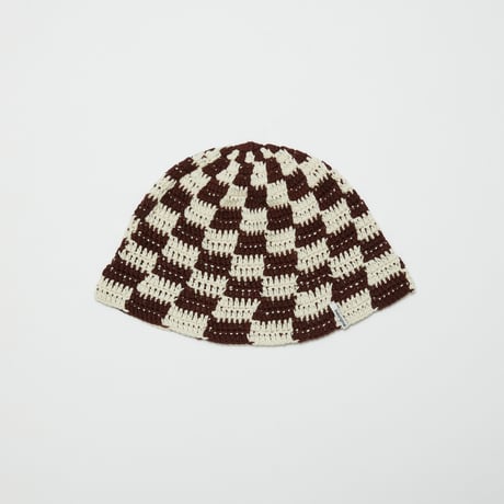 BAL / HAND KNIT BUCKET HAT / BROWN