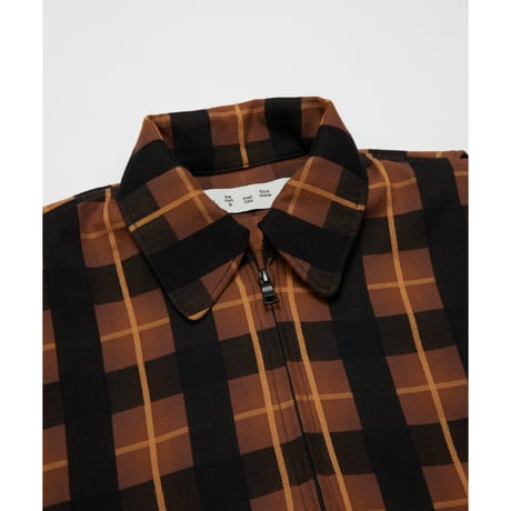 BAL / PLAID ZIP SHIRT BLOUSON / BROWN