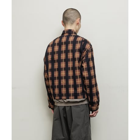 BAL / PLAID ZIP SHIRT BLOUSON / BROWN