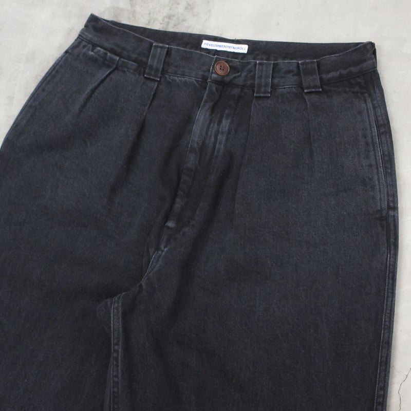 NOROLL / THICK WALK PANTS / BLACK DENIM | Sopho