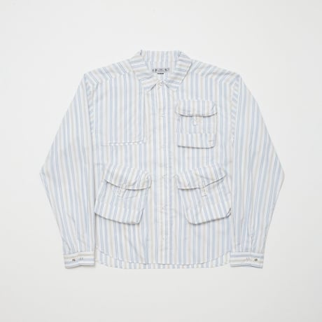 BAL / MULTI POCKET SHIRT / WHITE STRIPE
