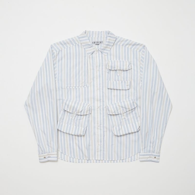 BAL / MULTI POCKET SHIRT / WHITE STRIPE | Sopho