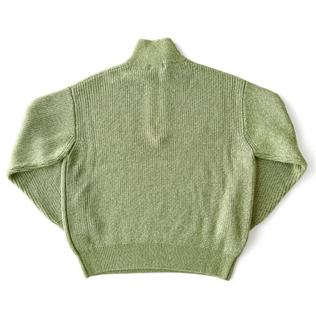 COMFORTABLE REASON / HALF ZIP KNIT / LIME