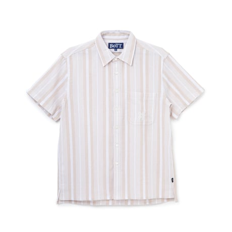 BoTT / JACQUARD STRIPE S/S SHIRT / TAN