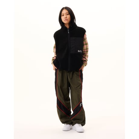 BoTT / FLEECE ZIP UP VEST / BLACK