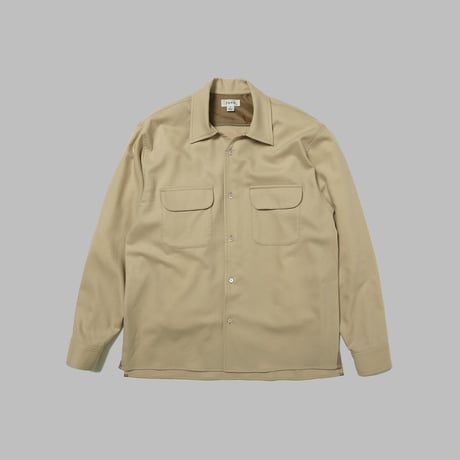 tone / WOOL V NECK SHIRTS / CREAM