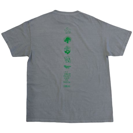GIMME FIVE / SUPER FIVE TEE / GREY coloured dyed Tee/GREEN