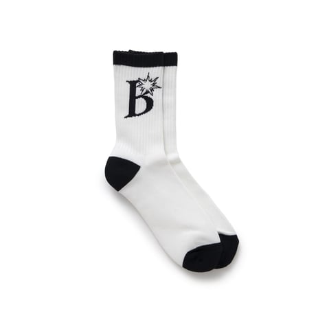 BoTT / B LOGO SOCKS / WHITE