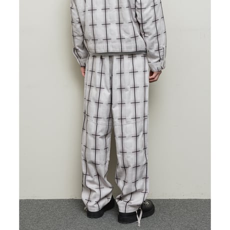 BAL / PLAID WIDE MOUNTAIN PANT / GRAY