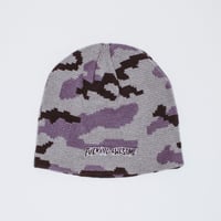 FUCKING AWESOME / EMBROIDERED STAMP LOGO SKULLY BEANIE / BLUE / CAMO