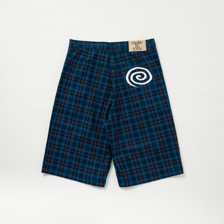 SOL soonerorlater / CHECKED BAGGY SHORTS / BLUE