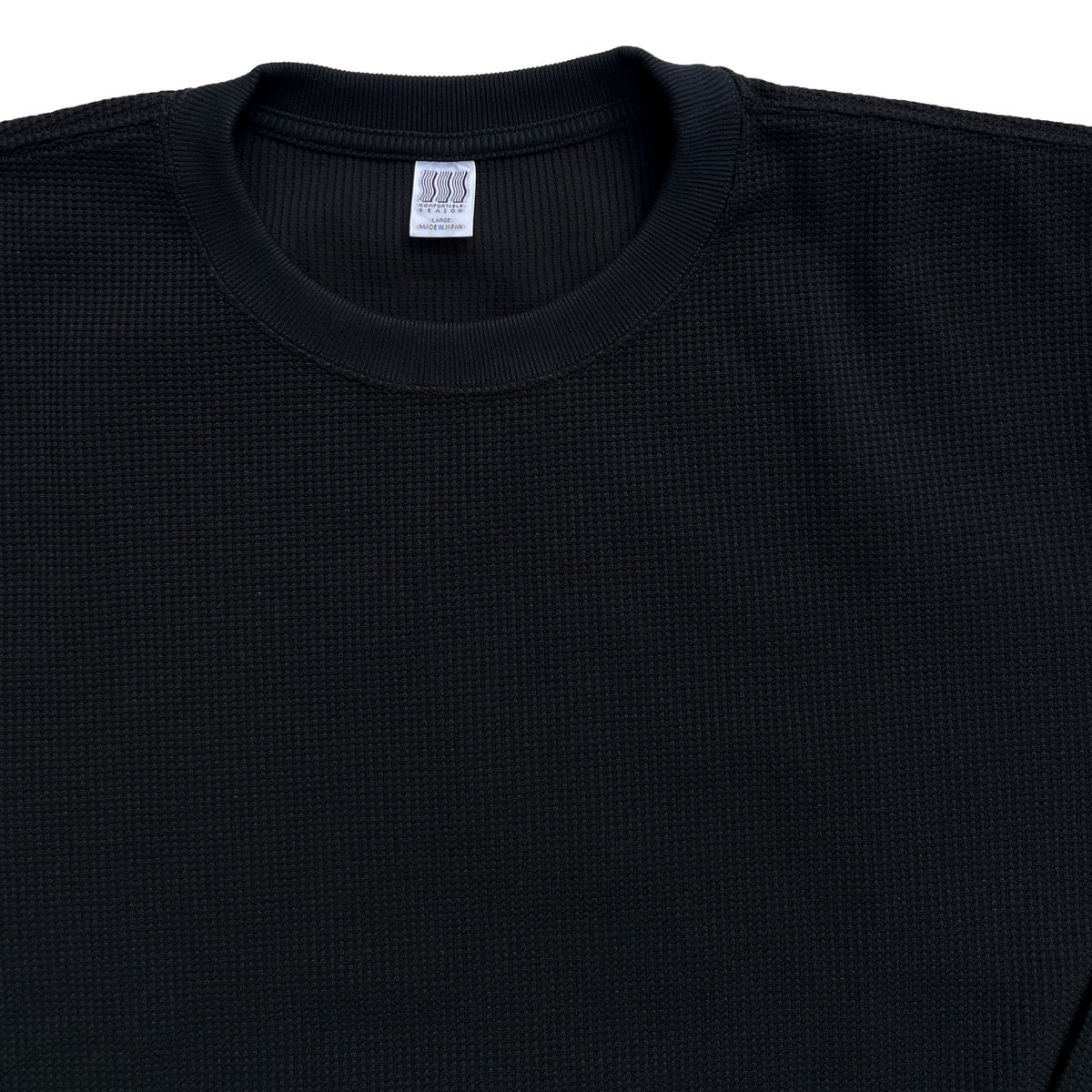 COMFORTABLE REASON / POLY WAFFLE SWEAT / BLACK