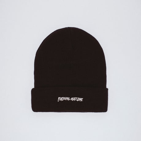 FUCKING AWESOME / METAL STAMP LOGO CUFF BEANIE / BLACK
