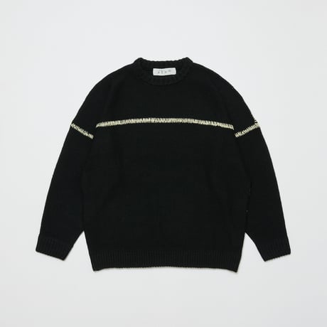BAL / STITCHED DROP SHOULDER SWEATER / BLACK