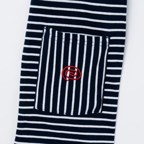 SOL soonerorlater / BORDER SCARF / WHITE & NAVY