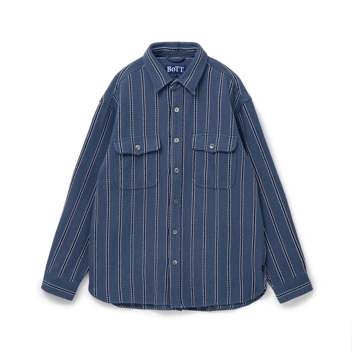 BoTT / JACQUARD STRIPE SHIRT / COBALT | Sophomore