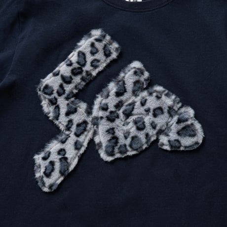 SPECIAL GUEST K.K. / FAUX FUR PATCH TEE / NAVY