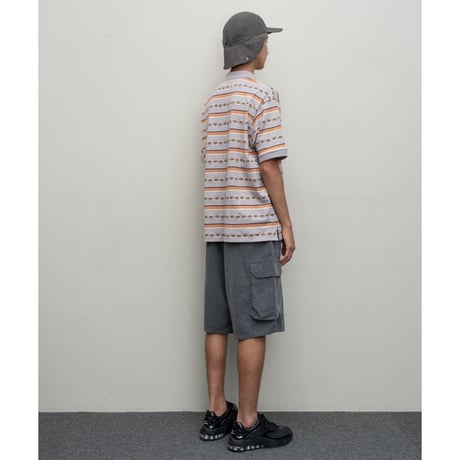 BAL / COTTON  LINEN CARGO SHORT / BLACK