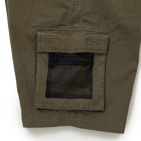 BoTT / MESH POCKET CARGO SHORT / OLIVE