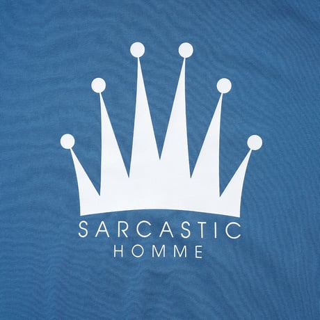 SARCASTIC / HOMME CROWN SHORT SLEEVE TEE / S.BLUE