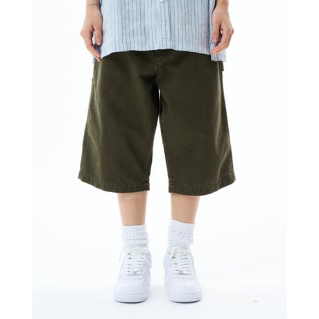 BoTT / WASHED PAINTER SHORT / OLIVE