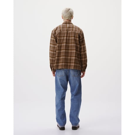 BoTT / ZIP-UP FLANNEL SHIRT / BROWN