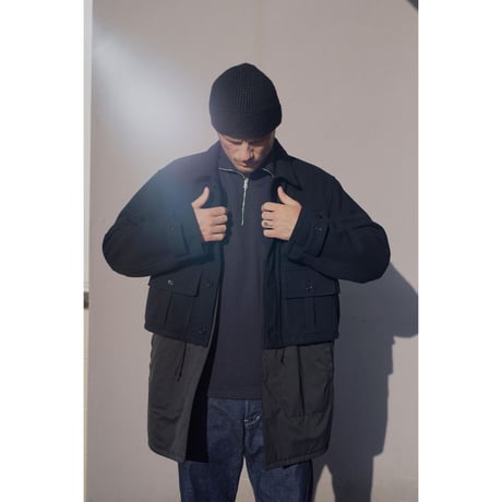 PHIGVEL MAKERS & Co. / HAND KNITTING NAVAL HAT / INK BLACK