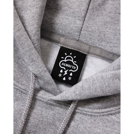 ALWAYTH / MULTI COLORED EMBROIDERY HOODIE / HEATHER GRAY