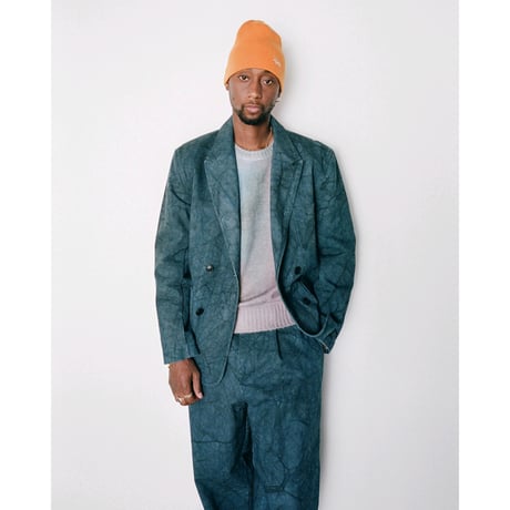 STUSSY / CANVAS DOUBLE BREASTED JACKET / NAVY