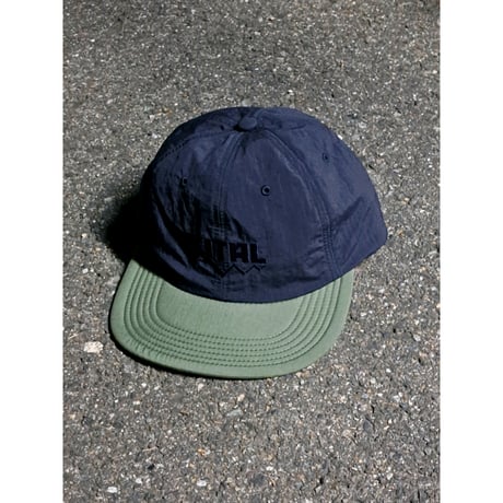GARBAGE / SOFT BRIM 6 PANEL CAP (VITAL) / NAVY CROWN / ARMY GREEN BRIM (NAVY EMB)
