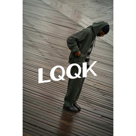LQQK STUDIO / SWEAT ZIP HOODIE / BLACK