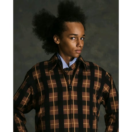 BAL / PLAID ZIP SHIRT BLOUSON / BROWN
