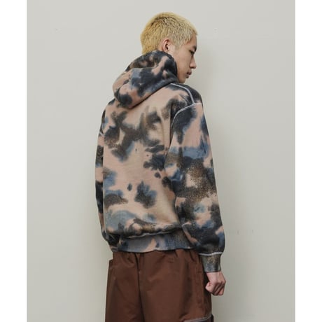 BAL / LOGO TIE DYE HOODIE / COCOA